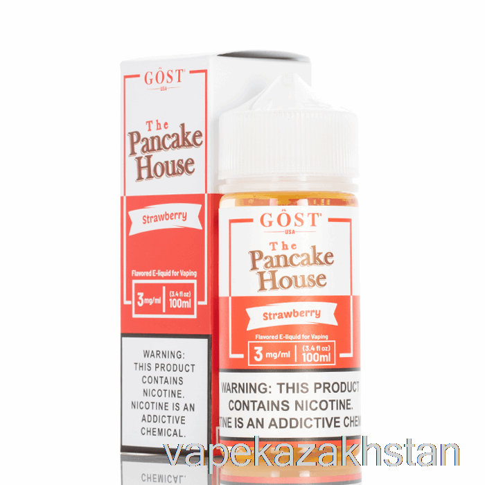 Vape Kazakhstan Strawberry - The Pancake House - GOST Vapor - 100mL 0mg